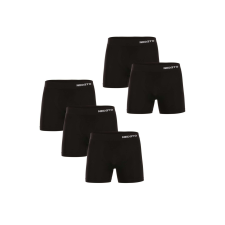 Nedeto 5PACK Férfi boxeralsó Nedeto varrás nélküli bambusz fekete (5NDTB001S) L férfi alsó