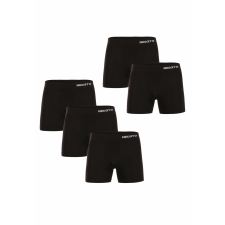 Nedeto 5PACK Férfi boxeralsó Nedeto varrás nélküli bambusz fekete (5NDTB001S) XL férfi alsó