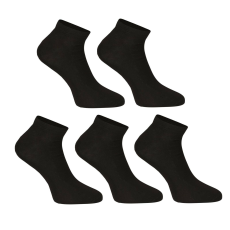 Nedeto 5PACK zokni Nedeto alacsony bambusz fekete (5PBN01) L