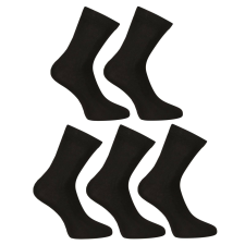 Nedeto 5PACK zokni Nedeto bokazokni bambusz fekete (5PBK01) M férfi zokni