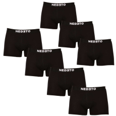 Nedeto 7PACK fekete Nedeto férfi boxeralsó (7NB001b) XL