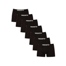 Nedeto 7PACK fekete Nedeto férfi boxeralsó (7NDTB001-brand) L