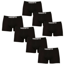 Nedeto 7PACK Férfi boxeralsó Nedeto fekete (7NB001-brand) 5XL férfi alsó