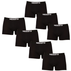 Nedeto 7PACK Férfi boxeralsó Nedeto fekete (7NB001-brand) M