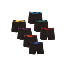 Nedeto 7PACK Férfi boxeralsó Nedeto fekete (7NB002b) 3XL férfi alsó