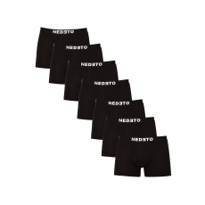 Nedeto 7PACK Férfi boxeralsó Nedeto fekete (7NDTB001-brand) 5XL