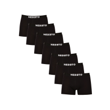 Nedeto 7PACK Férfi boxeralsó Nedeto fekete (7NDTB001-brand) XXL férfi alsó