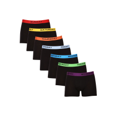 Nedeto 7PACK Férfi boxeralsó Nedeto fekete (7NDTB001-week) 5XL