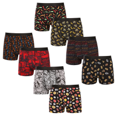 Nedeto 8PACK Férfi boxeralsó Nedeto többszínű (8NBV1) XL