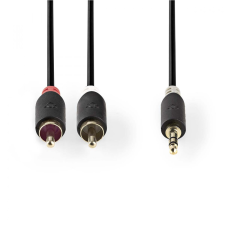Nedis árnyékolt Jack 3.5 - 2db RCA dugó sztereó audio kábel 1m (CABW22200AT10) kábel és adapter
