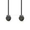 Nedis CAGL20000BK20 DIN audio kábel, DIN 5 tűs dugó, Nikkelezett, 2m (CAGL20000BK20)