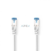 Nedis CAT6a hálózati kábel | S/FTP | RJ45 Dugasz | RJ45 Dugasz | 5.00 m | Snagless | Kerek | LSZH | Fehér | Label