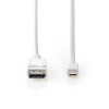 Nedis CCGB37404WT20 DisplayPort 1.4 kábel, displayport dugó - mini display port dugó, 8K@60Hz, 2m (CCGB37404WT20)