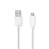 Nedis CCGB60600WT20 USB-A apa - USB-C apa 2.0 Adat és töltő kábel - Fehér (2m)