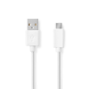 Nedis CCGB60600WT20 USB-A apa - USB-C apa 2.0 Adat és töltő kábel - Fehér (2m) (CCGB60600WT20)