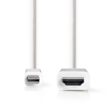 Nedis CCGP37600WT20 Mini DisplayPort - HDMI kábel  2,0 m fehér kábel és adapter