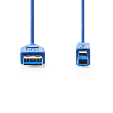 Nedis CCGP61100BU20 USB-A - USB-B (apa - apa) kábel 2m - Kék (CCGP61100BU20) kábel és adapter