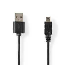 Nedis CCGT60300BK20 USB-A - USB Mini-B kábel 2m fekete (CCGT60300BK20) kábel és adapter