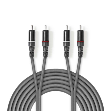 Nedis COTH24200GY30 2x RCA (apa - apa) kábel 3m - Szürke kábel és adapter