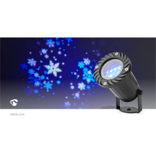 Nedis Dekoratív Fény | LED hópehely kivetítő | Fehér és kék jégkristályok | Beltéri vagy Kültéri karácsonyi dekoráció