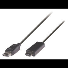 Nedis DisplayPort - HDMI (apa - apa) kábel 2m - Fekete (5412810194407) kábel és adapter