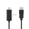 Nedis DisplayPort kábel | DisplayPort Dugasz | HDMI™ Csatlakozó | 1080p | Nikkelezett | 1.00 m | Kerek | PVC | Fekete | Label