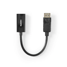 Nedis DisplayPort v1.2 - HDMI Adapterkábel 0.2m Fekete kábel és adapter