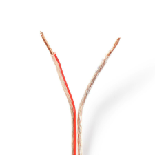 Nedis Hangszóró kábel | 2x 1.50 mm² | CCA | 15.0 m | Kerek | PVC | Átlátszó | Zsugor csomagolás kábel és adapter