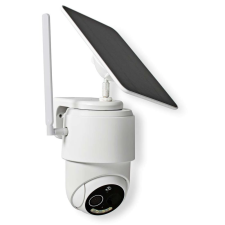 Nedis IP kamera 4G napelem/ kültéri/ IP65/ Wi-Fi/ 1080p/ PIR érzékelő/ USB-C/ microSD/ éjszakai látás/ Android/ iOS/ fehér megfigyelő kamera