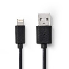 Nedis Lightning apa - USB-A apa Adat- és töltőkábel 1m - Fekete kábel és adapter