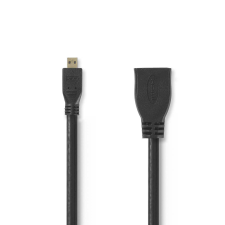 Nedis MicroHDMI - HDMI Nagy sebességű kábel Ethernet átvitellel 0.2m Fekete (CVGP34790BK02) kábel és adapter