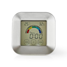 Nedis Nedis Páratartalom-mérő | Hőmérő | Óra | Érintőképernyő időjárásjelző
