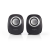 Nedis Nedis PC hangszóró | 2 | 12 W | 3,5 mm-es Jack | Fekete / Ezüst