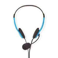 Nedis Nedis PC headset | Fülre Illeszthető | 2 db 3,5 mm-es Csatlakozó | 2,0 m | Kék fülhallgató, fejhallgató