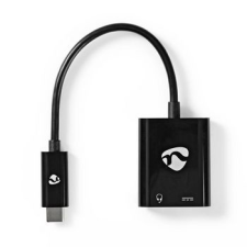 Nedis Nedis USB-C Adapter | USB-C dugasz - 3,5 mm-es aljzat + USB-C aljzat | 0,15 m | Fekete kábel és adapter