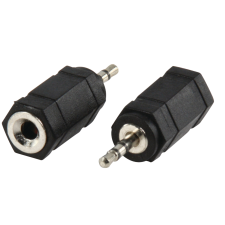 Nedis Sztereó audio adapter | 2.5 mm Dugasz | 3.5 mm Aljzat | Nikkelezett | Egyenes | ABS | Fekete | 10 db | Műanyag Zacskó kábel és adapter