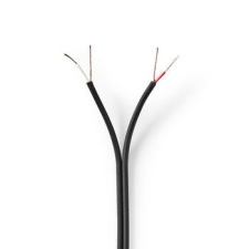 Nedis Sztereo Hangkábel 2x 0,12 mm2 100 m Kötegelő Fekete kábel és adapter