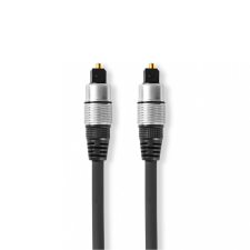 Nedis TosLink dugasz x2, PVC, antracit, optikai audió kábel, 1.5m (CAGC25000AT15) kábel és adapter