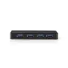 Nedis UHUBU3420BK USB-hub | 4 portos | USB 3.0 ellátású | külön ellátás | 5 Gbps