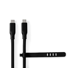 Nedis USB-C apa - USB-C apa töltő/adat kábel - Fekete (1m) (CCGB64810BK10) kábel és adapter