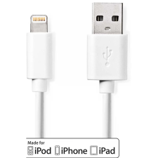 Nedis USB Lightning Töltő/adat Fehér 2m CCGL39300WT20 kábel és adapter