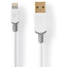 Nedis USB Lightning Töltő/adatkábel Fehér 1m CCBW39300WT10 kábel és adapter