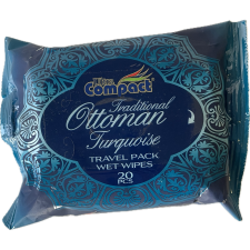  Nedves úti törlőkendő, 20 darabos, visszazárható csomagolásban "Ottoman Turquise" tisztító- és takarítószer, higiénia