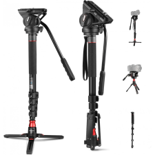Neewer GM76 Alumínium Video-Monopod (179cm Állvány) + Video-Fluid Fej fotó állvány