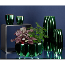  Negro üveg váza Zöld 10x10x20 cm dekoráció