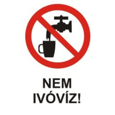  Nem ivóvíz! - öntapadó, 160*240 információs tábla, állvány