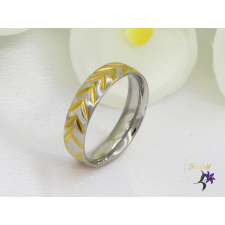  Nemesacél metszett karikagyűrű 5mm -multikolor gyűrű