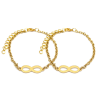  Nemesacél Végtelen charmos arany színű páros karkötő