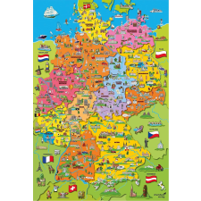  Németország rajzolt térkép puzzle 200 darab puzzle, kirakós