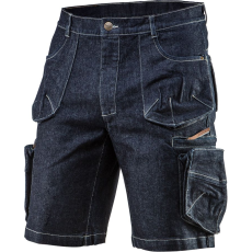 Neo 81-279-M Rövidnadrág, Farmer, Denim, Cipzáros Oldalzsebekkel, 98% Pamut, 410g/m2, M (81-279-M)